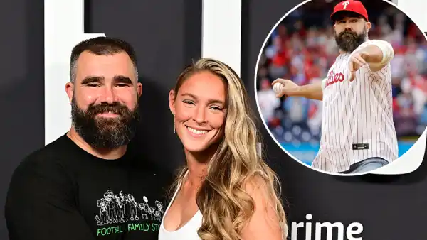 Jason Kelce Has a Day Date With Kylie Kelce at Phillies Game Throws Out First Pitch