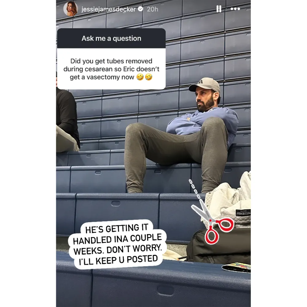 Jessie James Decker Says Husband Eric Is Getting a Vasectomy &lsquo;Handled in a Couple of Weeks
