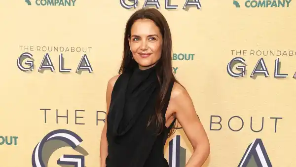 Katie Holmes Personifies Elegance in Black Floor Length Gown at Roundabout Theatre Company Gala