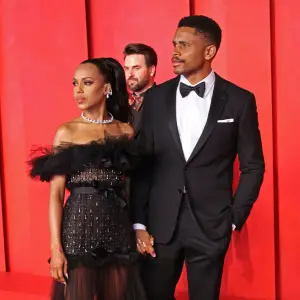 Kerry Washington and Nnamdi Asomugha Attend Vanity Fair Oscar Party