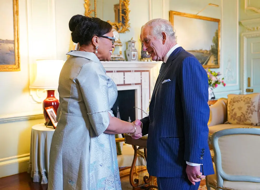 King Charles III Hosts Baroness Patricia Scotland at Palace Continues Appearances During Cancer Battle 028