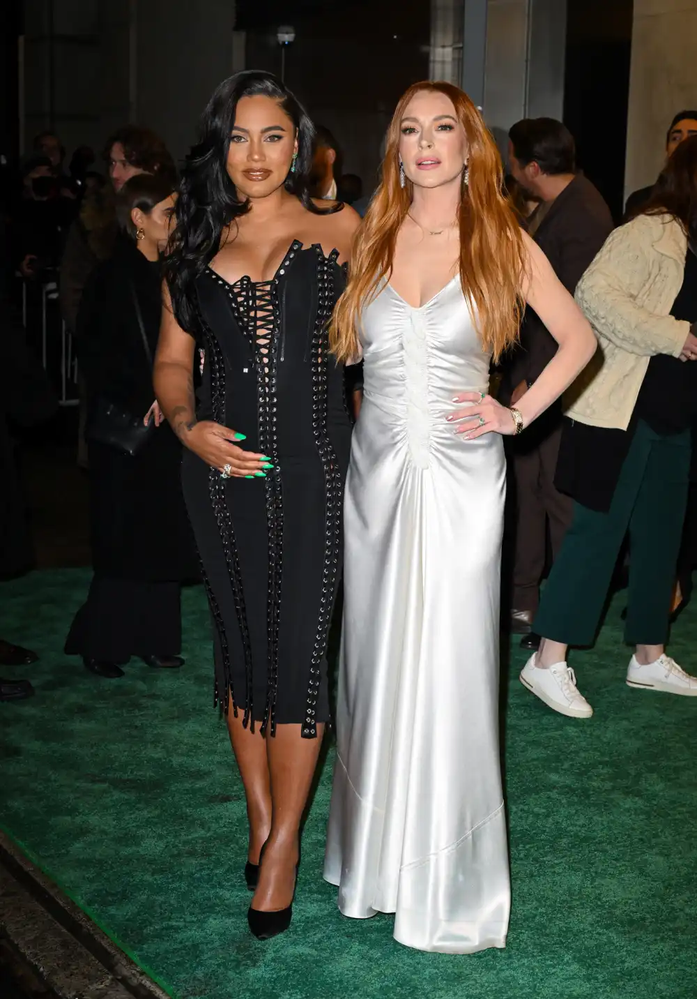 Lindsay Lohan Looks Ethereal in Silk Cream Gown