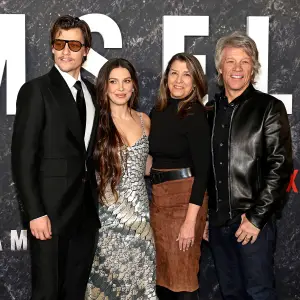 Millie Bobby Brown and Fiance Jake Bongiovi Pose with Jon Bon Jovi on ‘Damsel’ Red Carpet