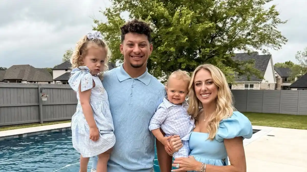 Patrick and Brittany Mahomes Celebrate Easter In Matching Outfits With Kids Sterling and Bronze