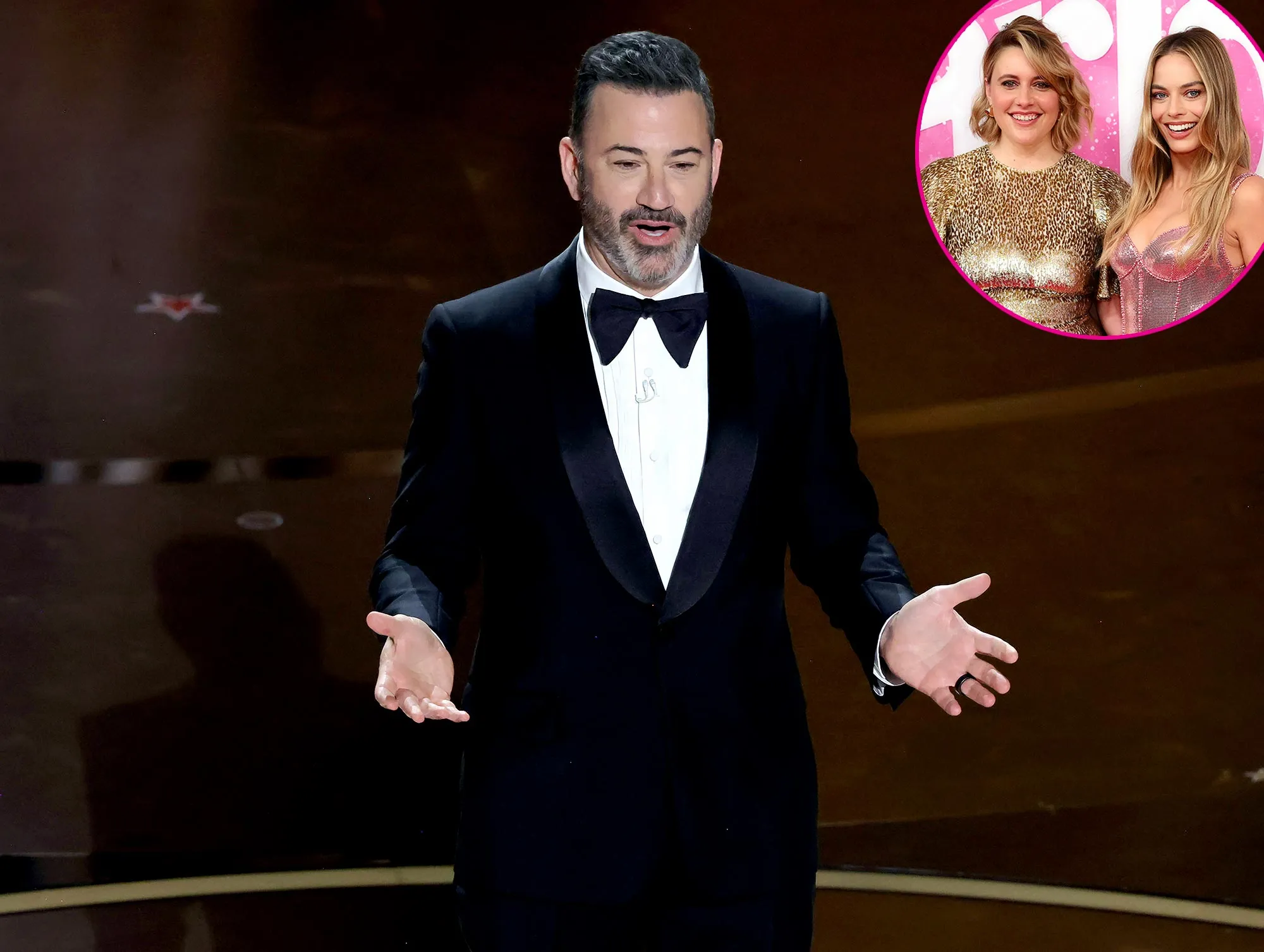 Promo Jimmy Kimmel Praises Barbie Greta Gerwig and Margot Robbie at 2024 Oscars