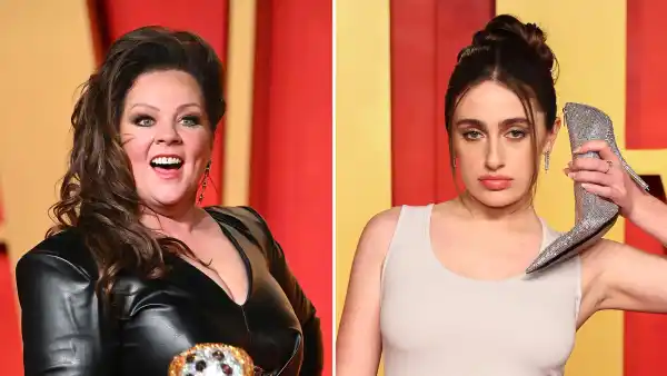 Melissa McCarthy and Rachel Sennott cannoli and shoe purses