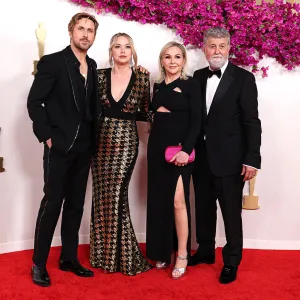 Ryan Gosling Has Family Night at Oscars Red Carpet