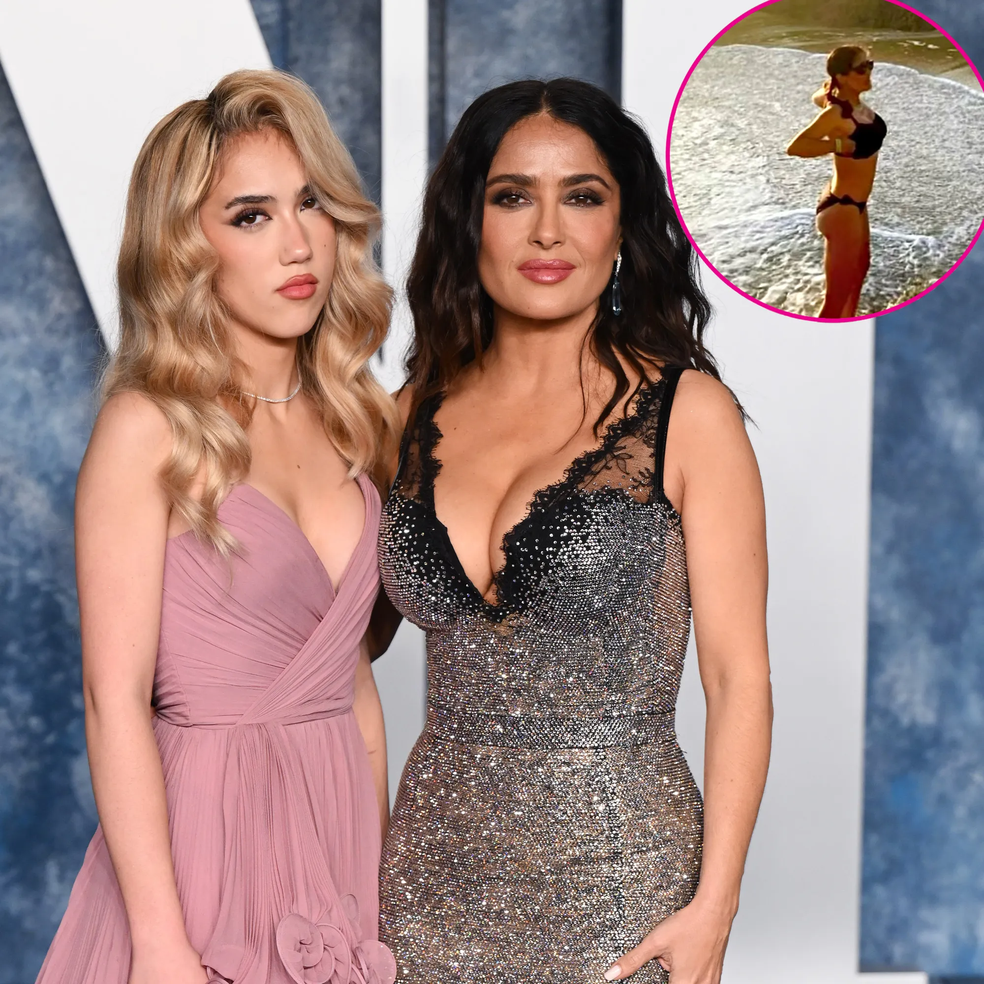 Salma Hayek Shows Off Her Toned Figure in Bikini as Daughter Valentina Snaps Pics