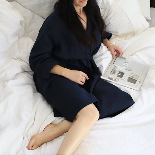 Rough Linen St. Barts Linen Robe