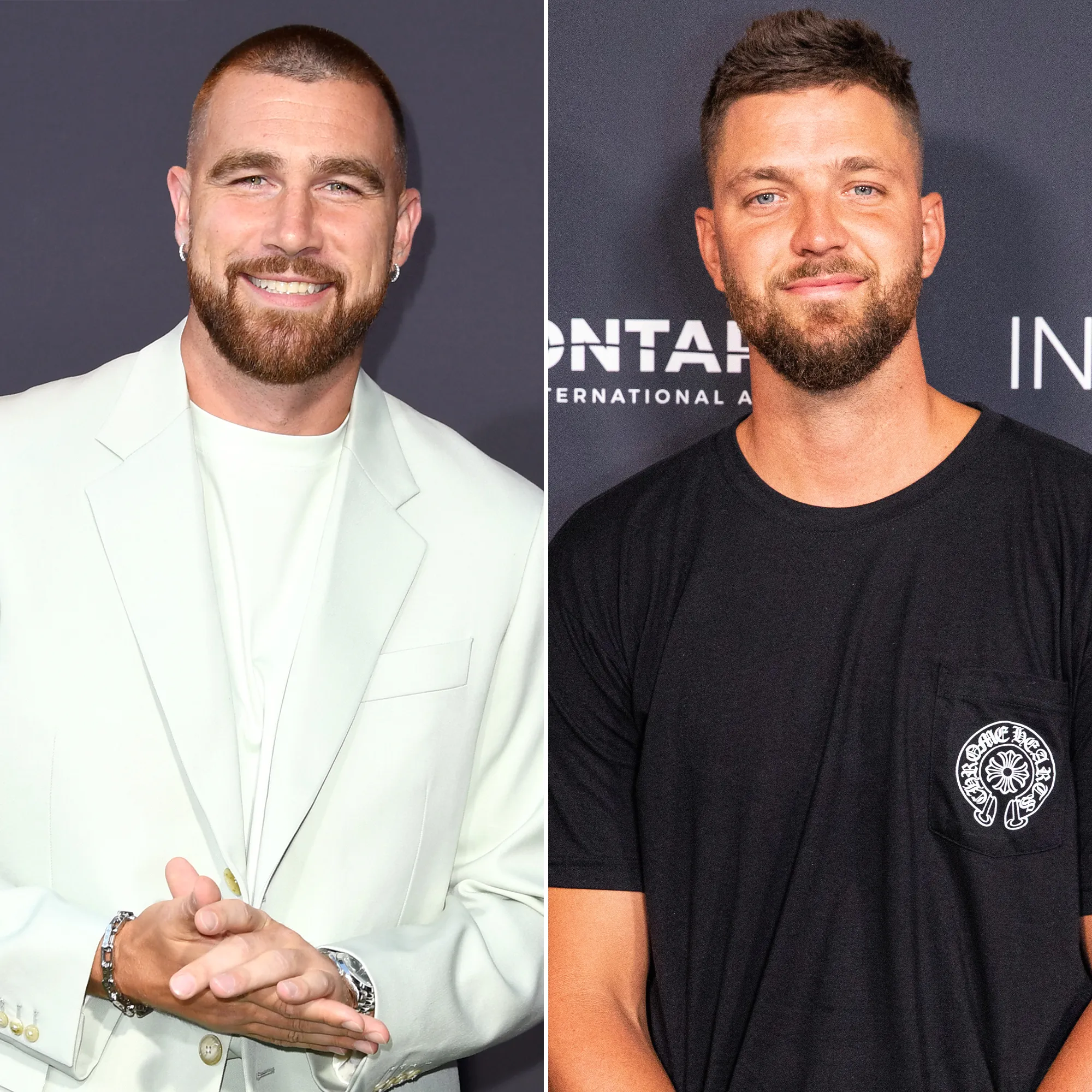 Travis Kelce Adorably Holds Chandler Parsons' Son After Golf Outing, Signs Infant's Cranial Helmet