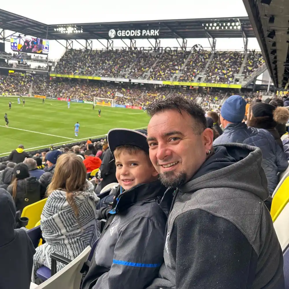 Travis Kelce Poses With NSync Star Chris Kirkpatrick Son at Justin Timberlake Concert 2