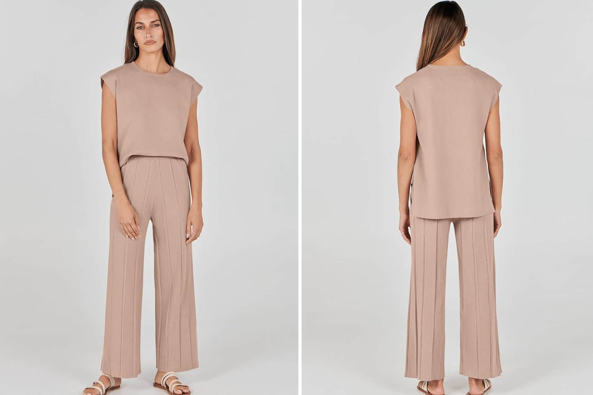 Anrabess Two-Piece Knit Lounge Set