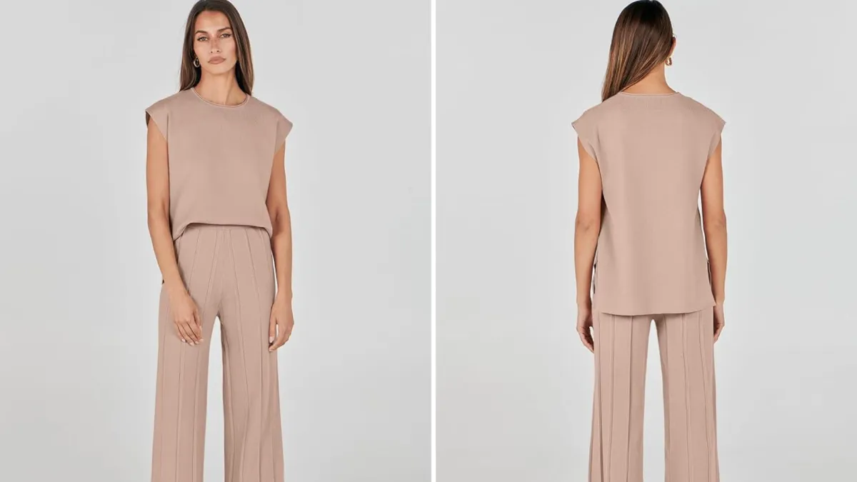 Anrabess Two-Piece Knit Lounge Set