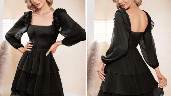 Byinns Smocked Ruffle Mini Dress