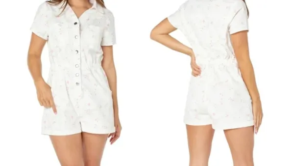 Celebrity Pink Roll Cuff Short Boilersuit