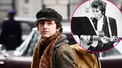 Timothee Chalamet Channels Bob Dylan in 1st Set Photos From A Complete Unknown Biopic
