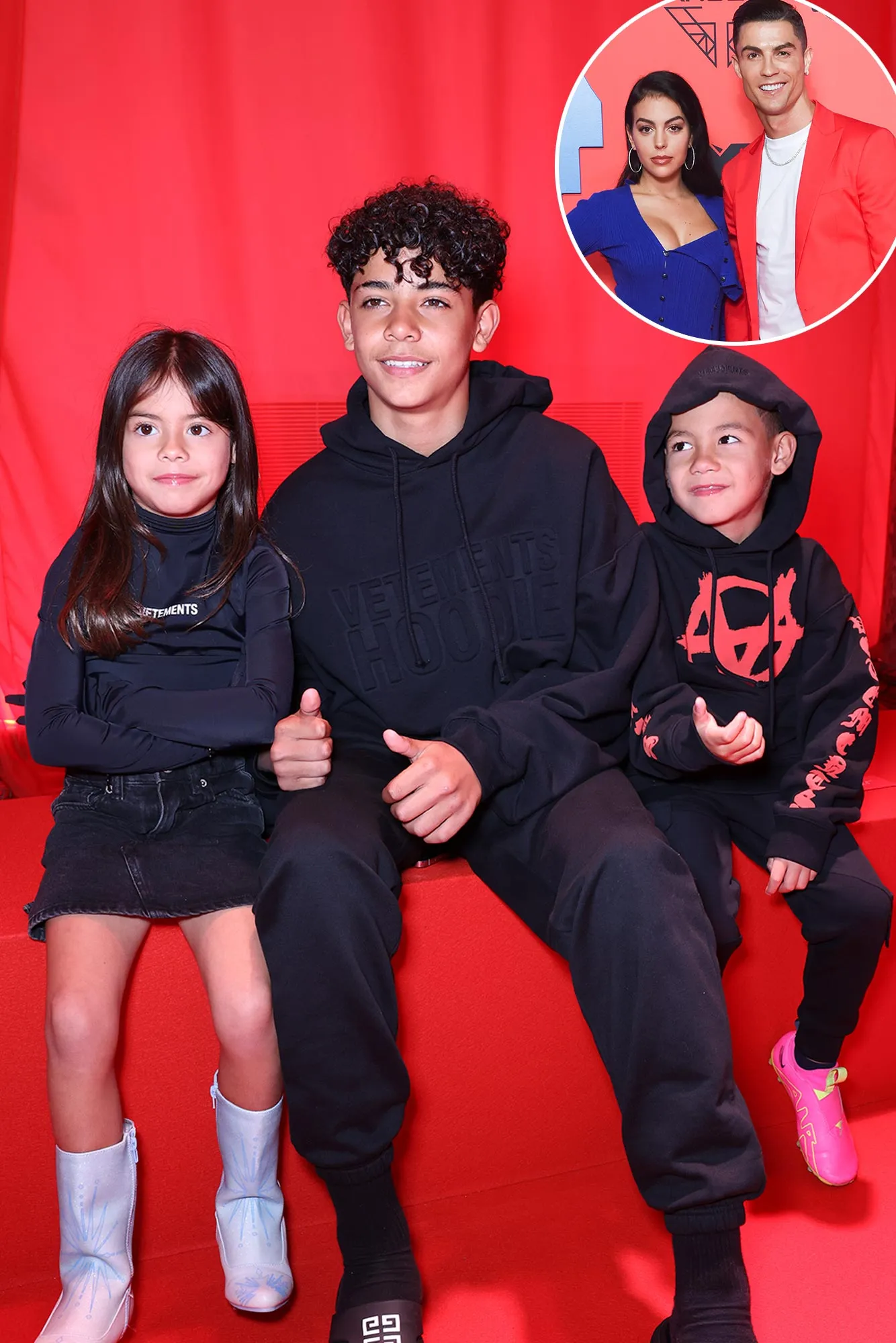 Cristiano Ronaldo and Wife Take Their Kids to Paris Fashion Week