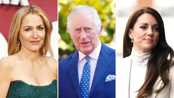 Gillian Anderson Thinks King Charles and Kate Middleton Should Get A Break During Cancer Battles