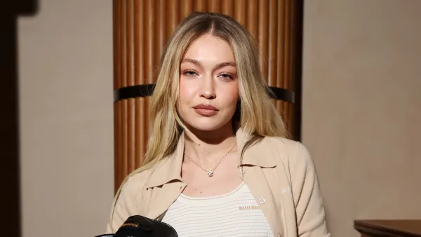 Gigi Hadid at the Miu Miu aftershow in Paris on March 5, 2024.
