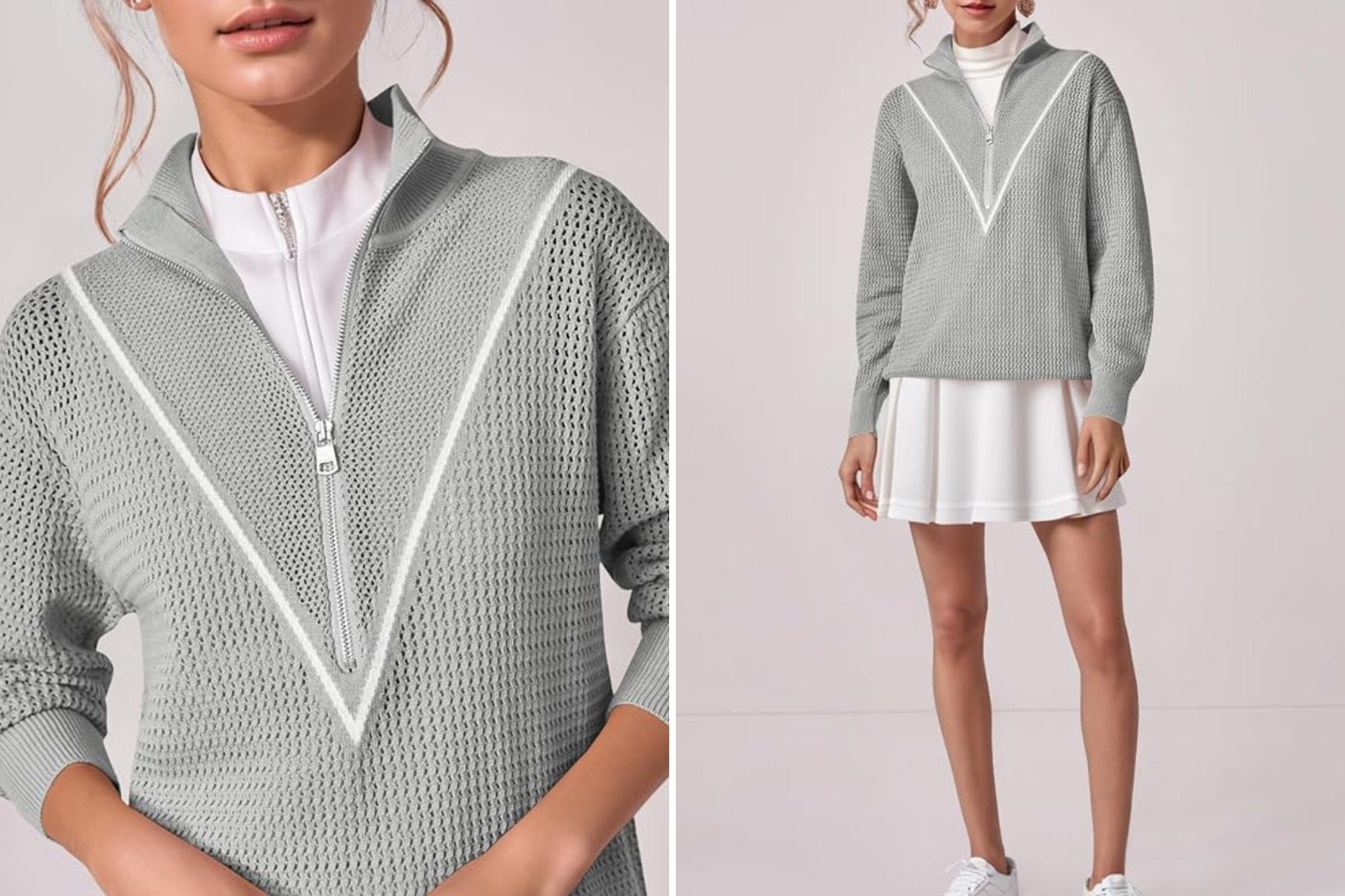 Langwyqu Half-Zip Pullover Sweater