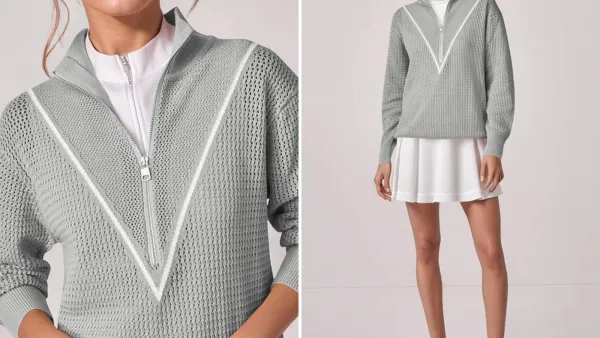 Langwyqu Half-Zip Pullover Sweater