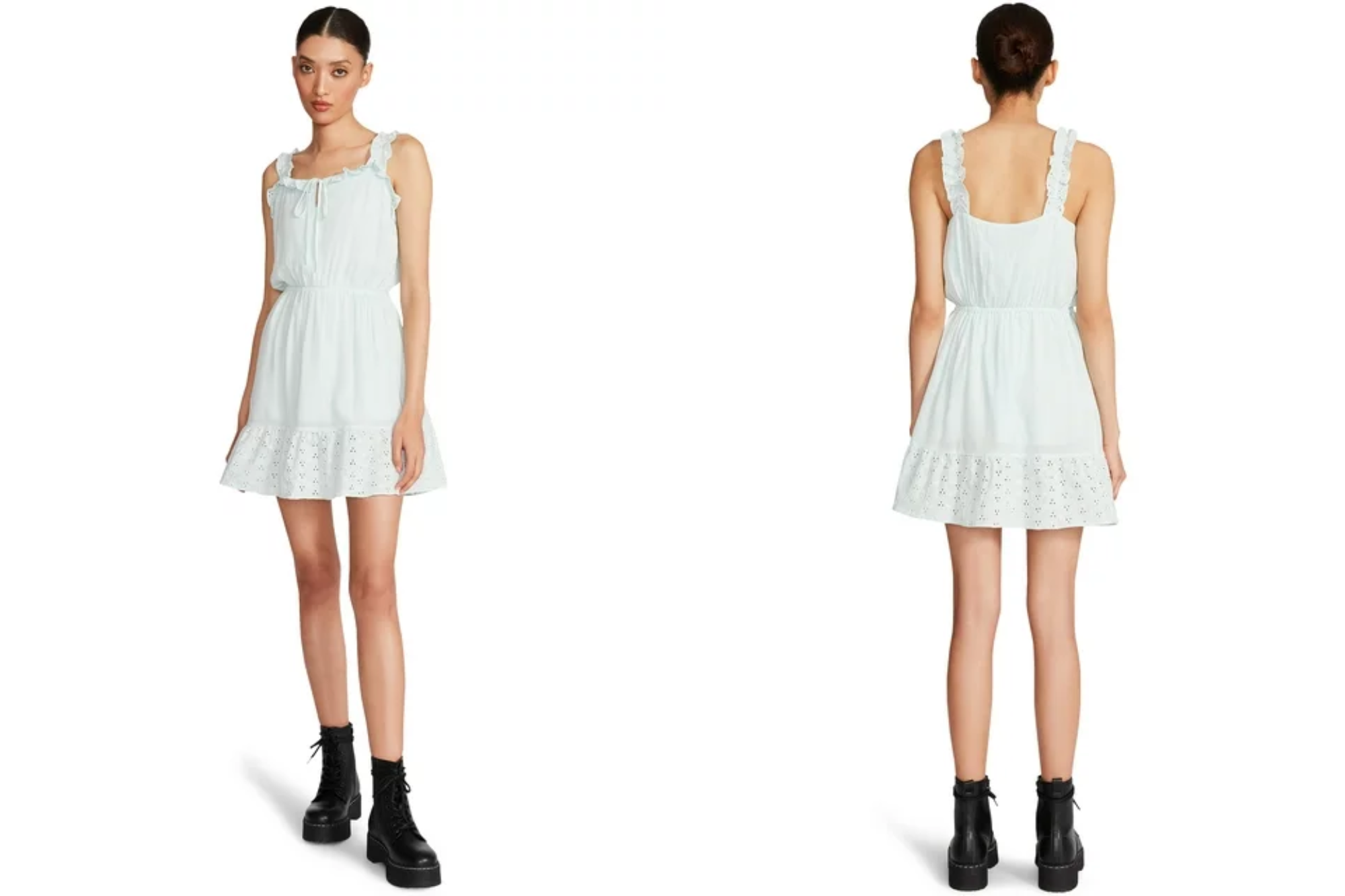 Luv Betsey Eyelet Ruffle Dress
