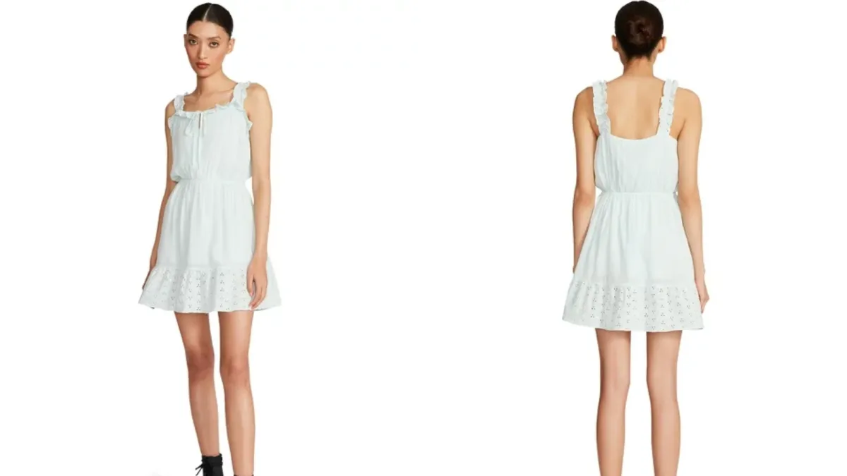 Luv Betsey Eyelet Ruffle Dress