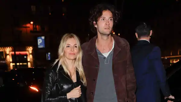Sienna Miller and Oli Green in Paris on March 3, 2024.
