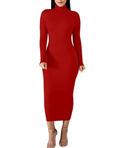 Boriflors Turtleneck Bodycon Dress