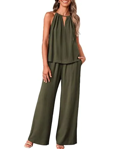 BTFBM Women’s Cotton Linen Lounge Set