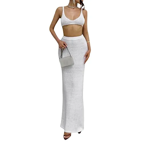 Boibokoko Crochet Two-Piece Skirt Set