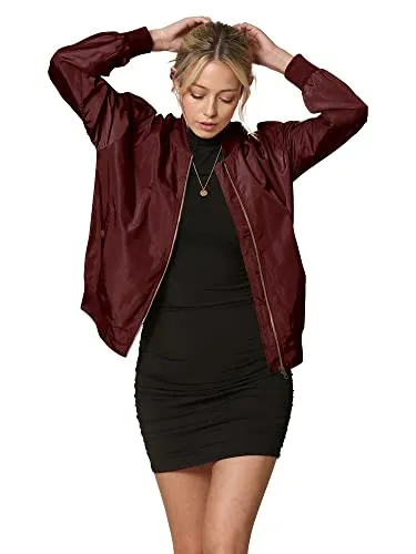Lock and Love Classic Lightweight Bomber Jacket