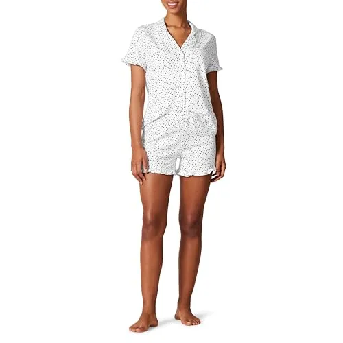 Amazon Essentials Women&rsquo;s Cotton Modal Piped Notch Collar Pajama Set