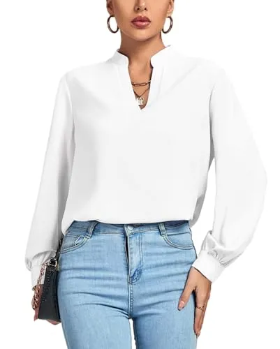Lyaner V-Neck Tunic Blouse