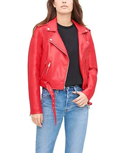 Levi’s Faux-Leather Belted Motorcycle Jacket