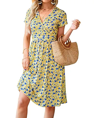 Ouges V-Neck Floral Party Dress