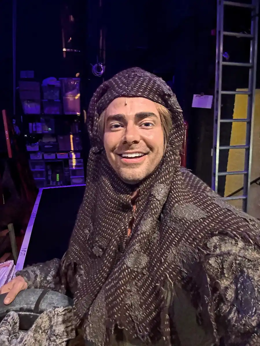 Inside Jonathan Bennett's Chaotic Night in 'Monty Python's Spamalot' on Broadway
