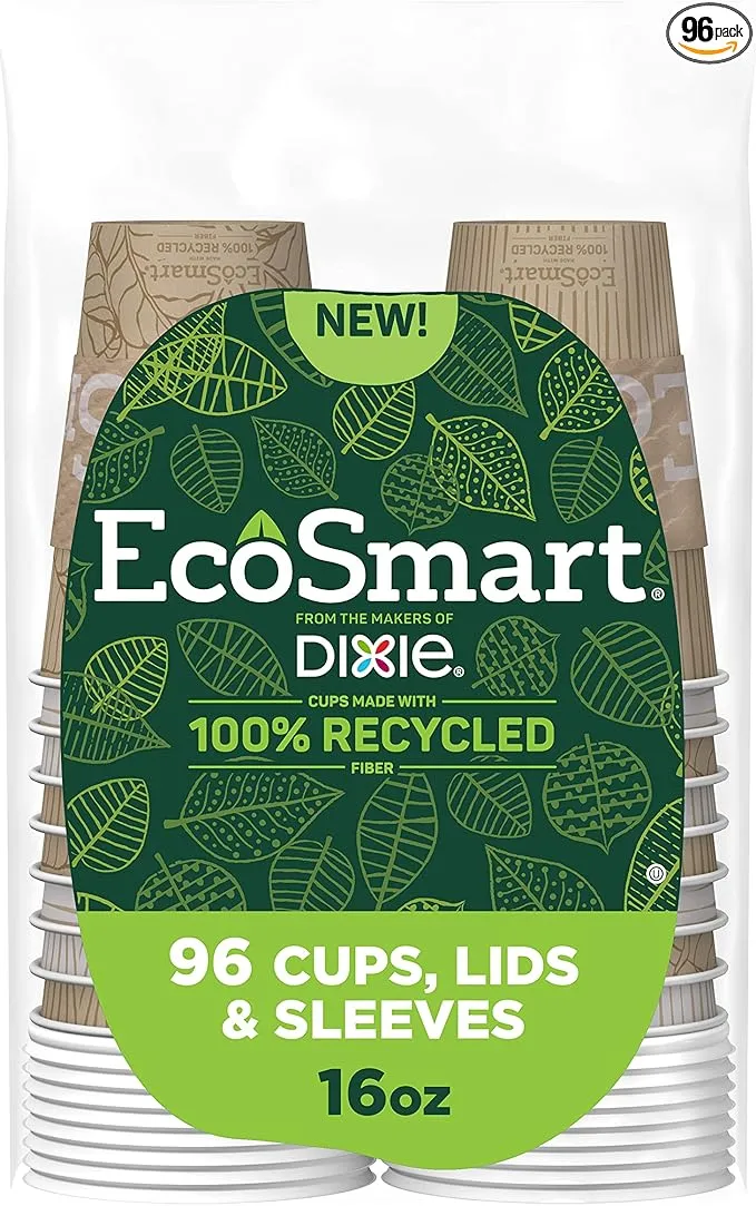 Dixie EcoSmart&reg; 100% Recycled Fiber Paper Cups,