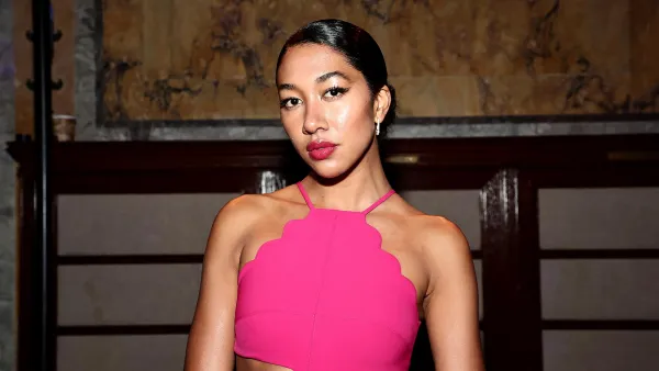 Aoki Lee Simmons Dons Silky Pink Dress at Columbia Law Ball Days After Beach PDA With Vittorio Assaf