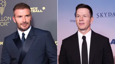 David Beckham and Mark Wahlberg