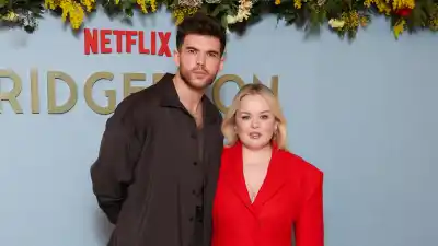 Bridgerton Nicola Couglan and Luke Newton Lounged Naked Between Scenes