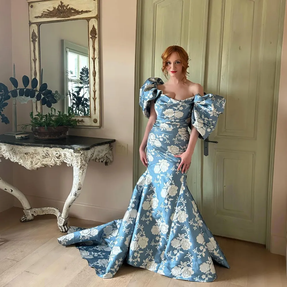 Christina Hendricks Wears Bespoke Christian Siriano Dress for Wedding Weekend