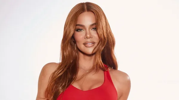 Feature Khloe Kardashian Unveils Red Hair in Fabletics Campaign