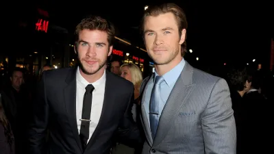Premiere Of Marvel's "Thor: The Dark World" - Red Carpet, Liam and Chris Hemsworth
