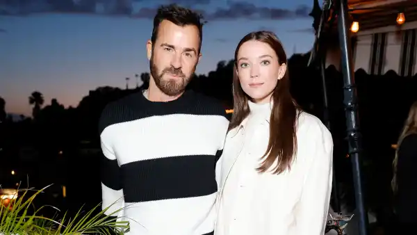 Justin Theroux and Girlfriend Nicole Brydon Bloom Wear Monochrome Outfits for Date Night in LA
