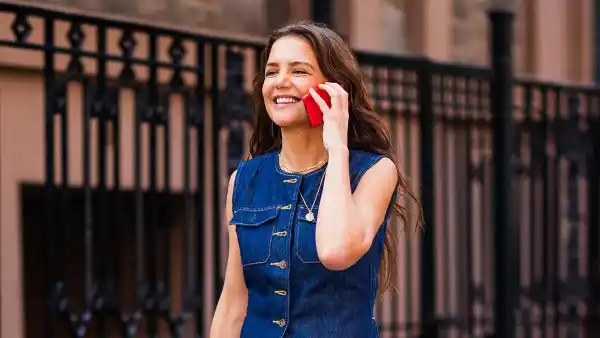 Katie Holmes Puts a Spring-Like Twist on the Traditional Canadian Tuxedo
