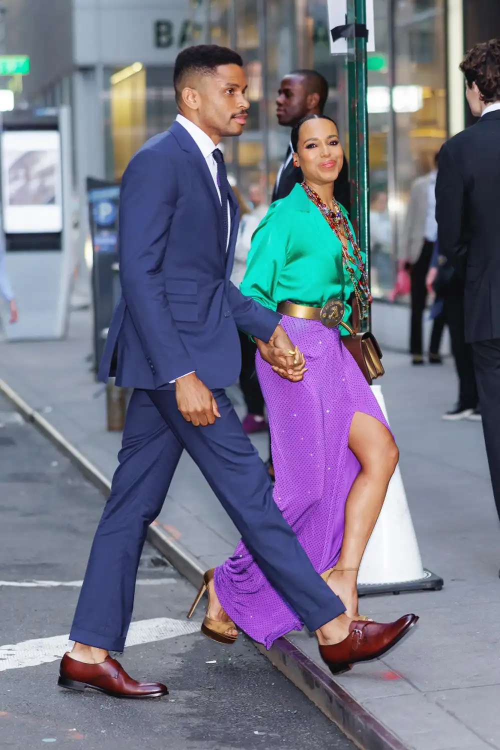Kerry Washington and Husband Attend Ralph Lauren Show