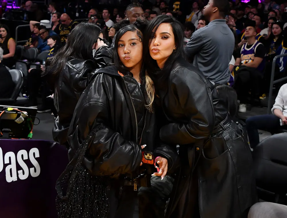 Kim Kardashian and North West Lakers and Warriors Hot Pics