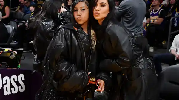 Kim Kardashian and North West Lakers and Warriors Hot Pics