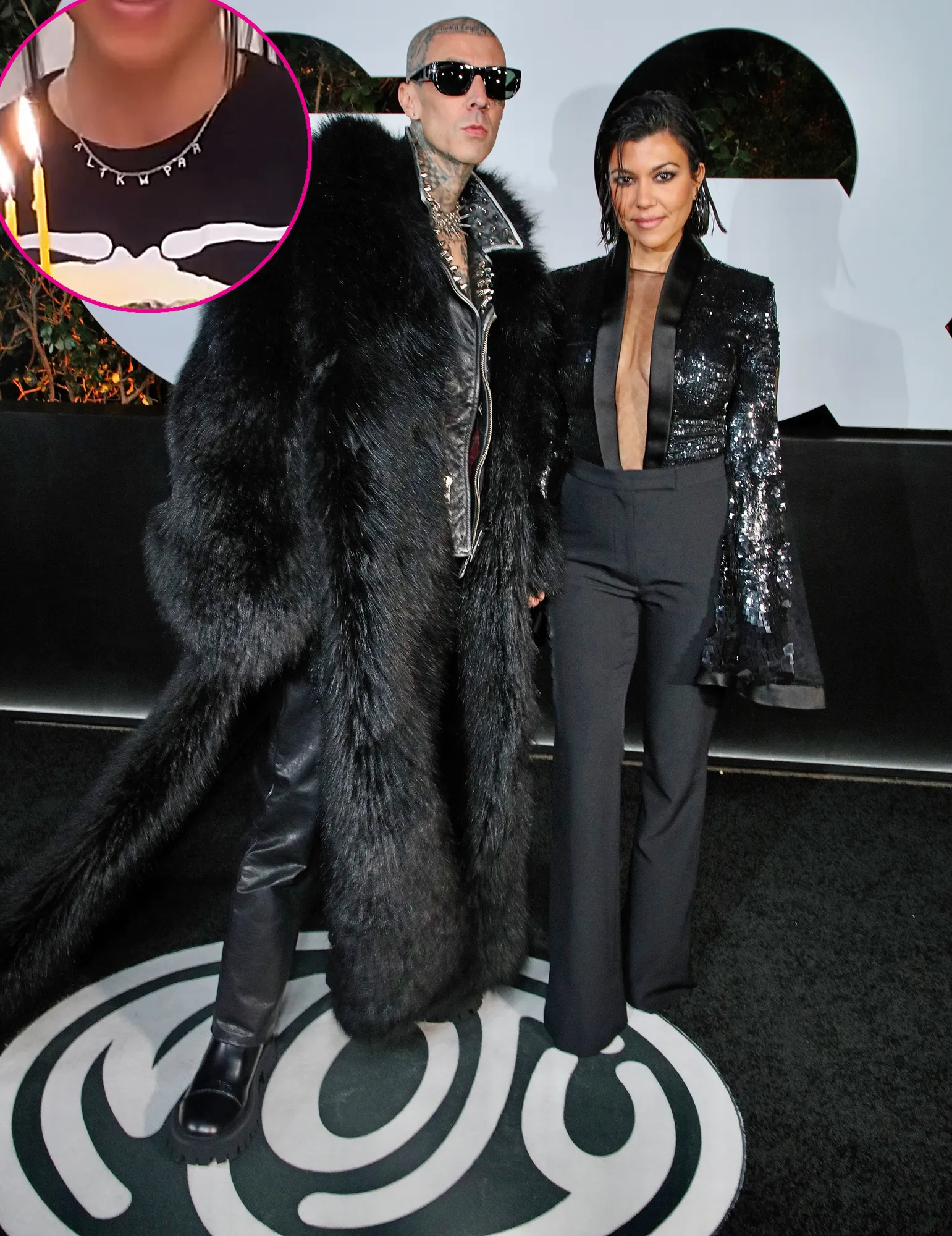 Kourtney Kardashian Dons Necklace Featuring All of Her and Travis Barker Kids Initials